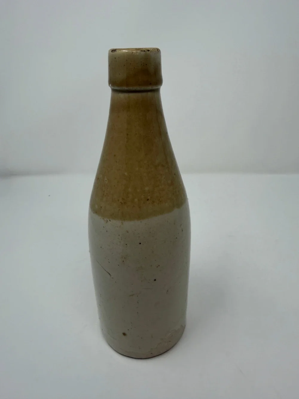 1800s Two Tone Stamp #12 Kennedy Barrowfield Stoneware Ginger Beer Bottle CORK